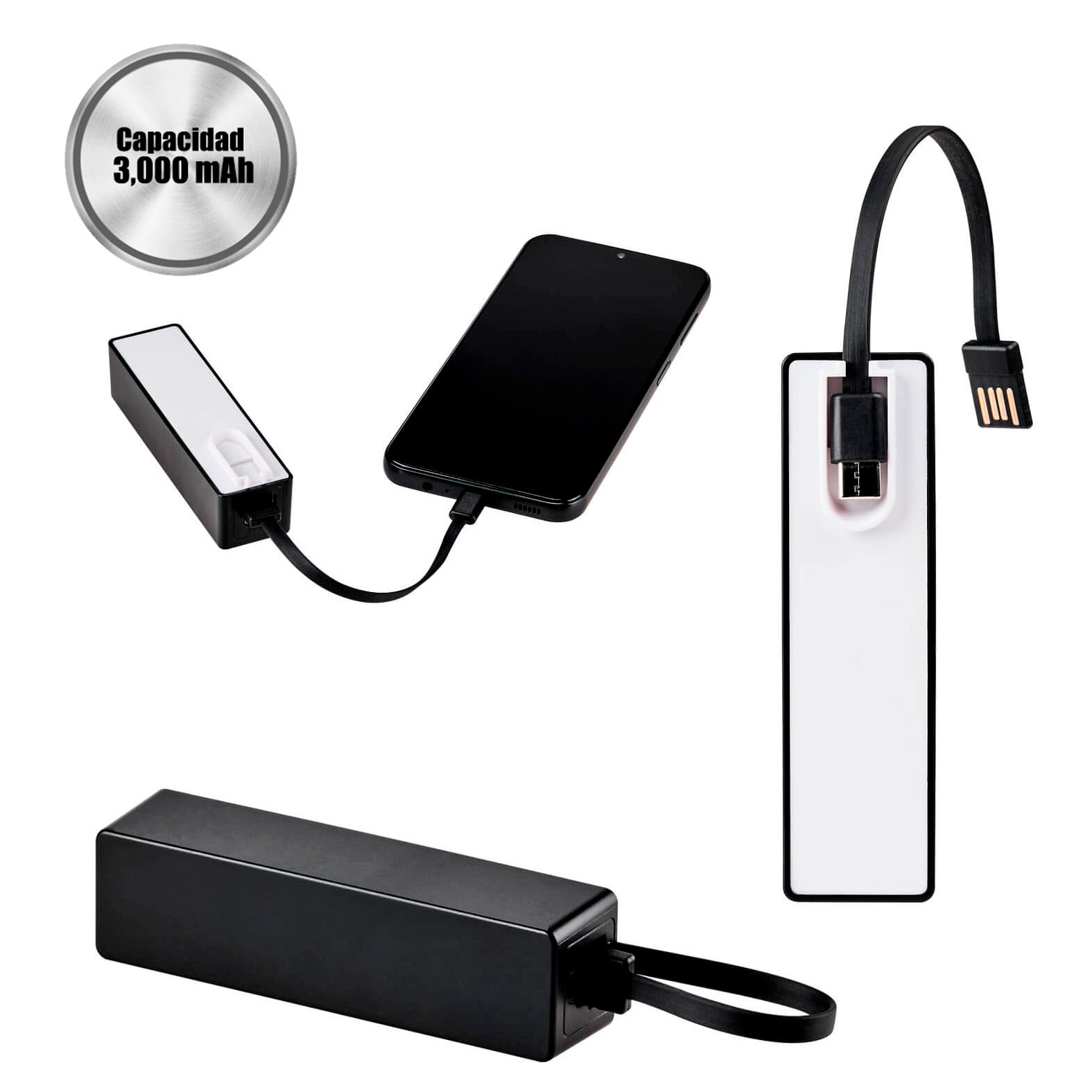 POWER BANK PLÁSTICO 3000MAH RABOENT
