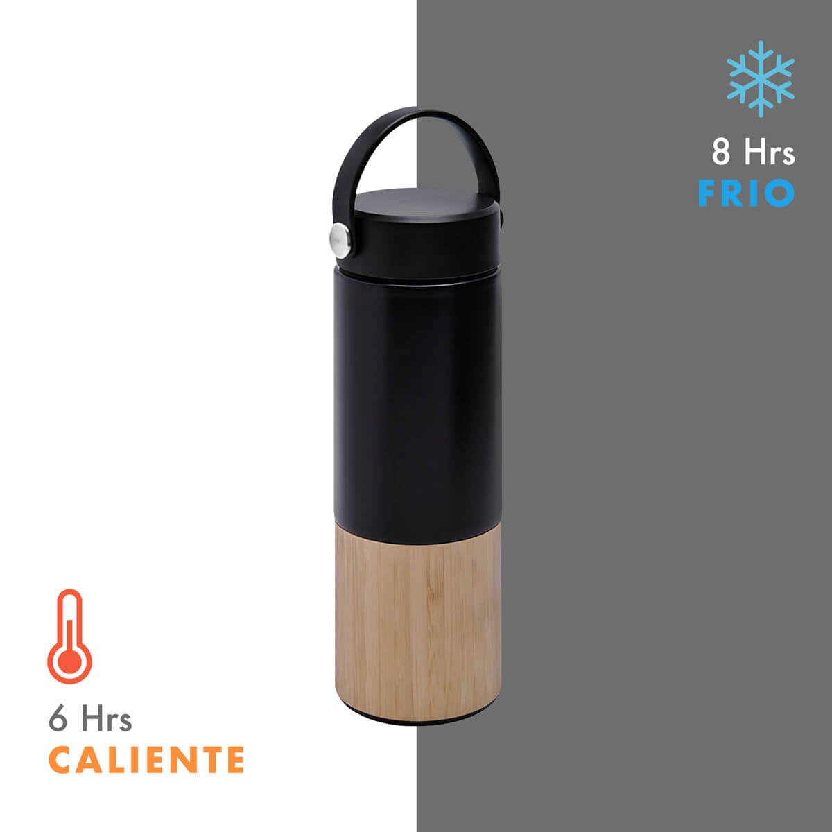 TERMO ACERO INOXIDABLE / BAMBU / PLASTICO / SILICN VACENT
