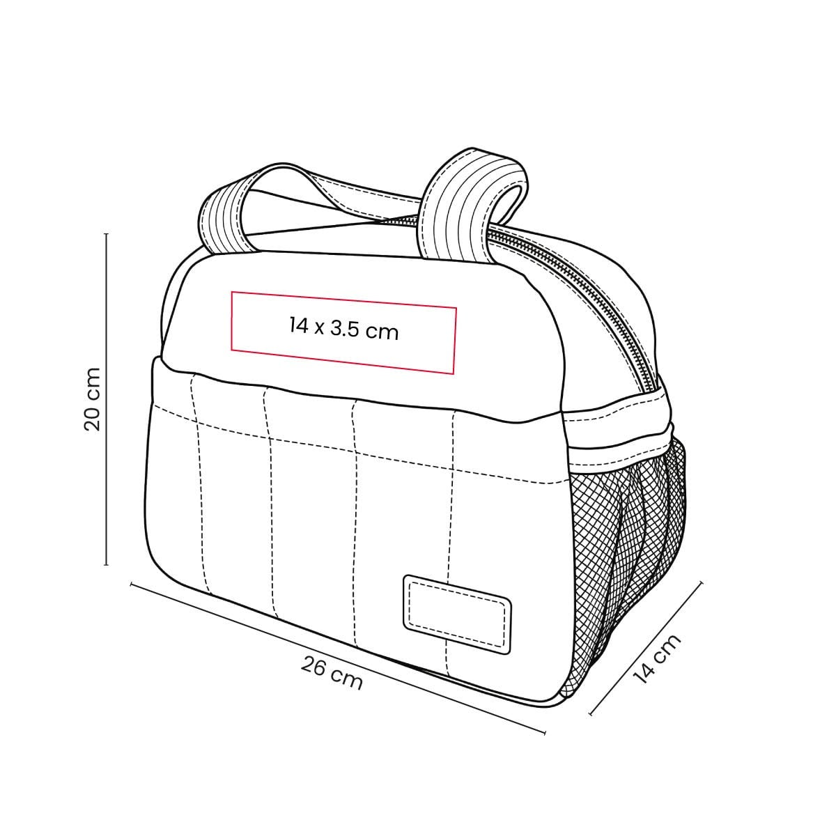 LONCHERA POLIÉSTER IMPERMEABLE 7L ZACPRIX