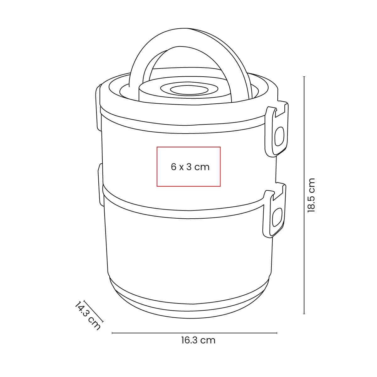 PORTAVIANDAS PLÁSTICO 1.6L ZACTALV