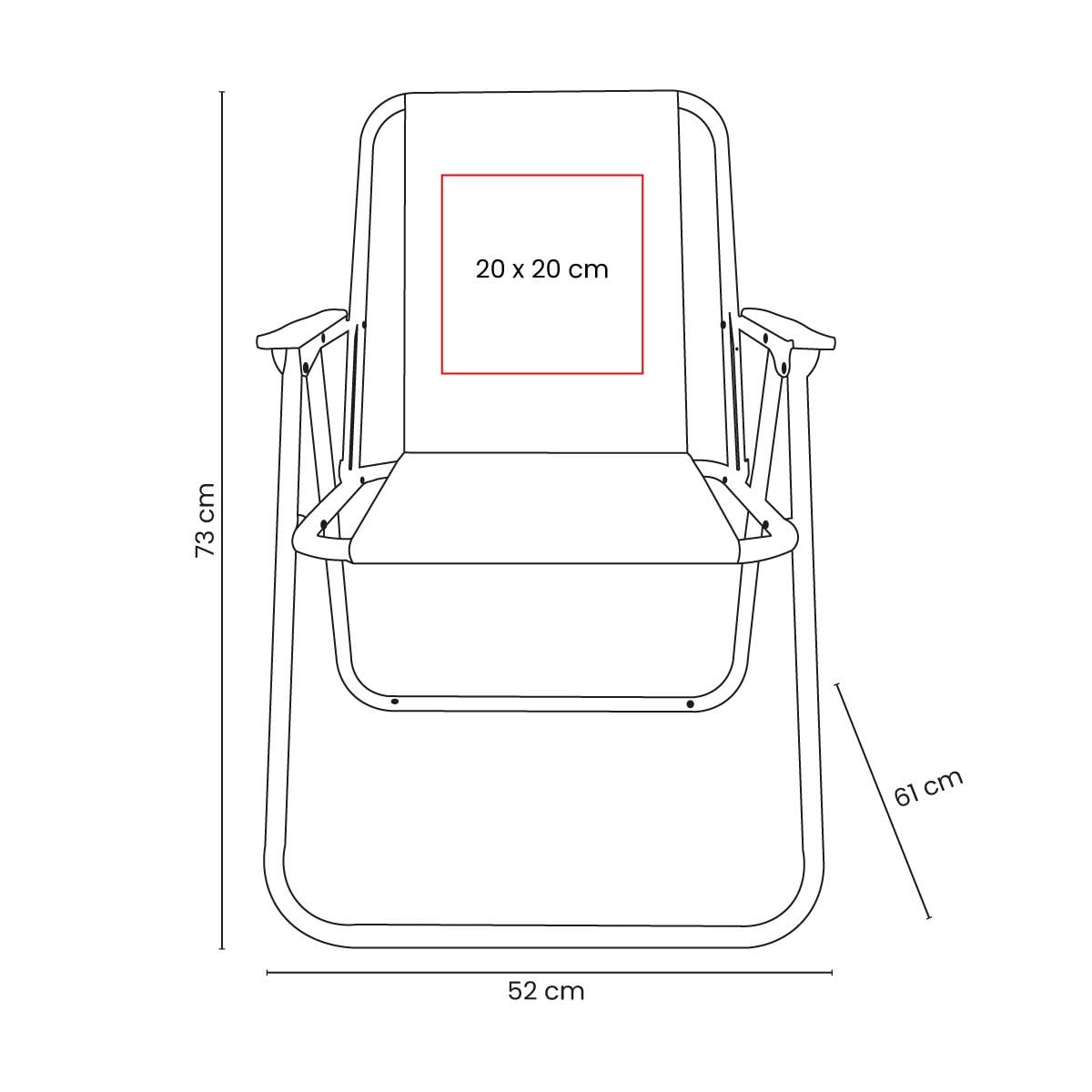 SILLA POLIÉSTER PLEGABLE ZADIBE