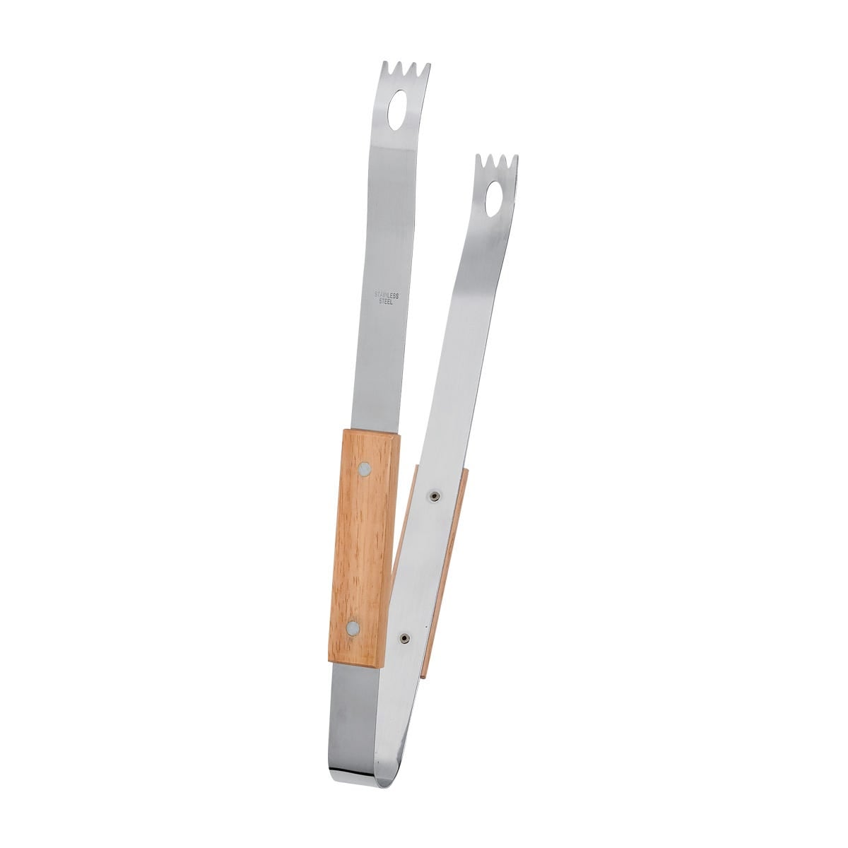 SET ACERO INOXIDABLE Y MADERA CAUCHO UTENSILIOS AACTBER