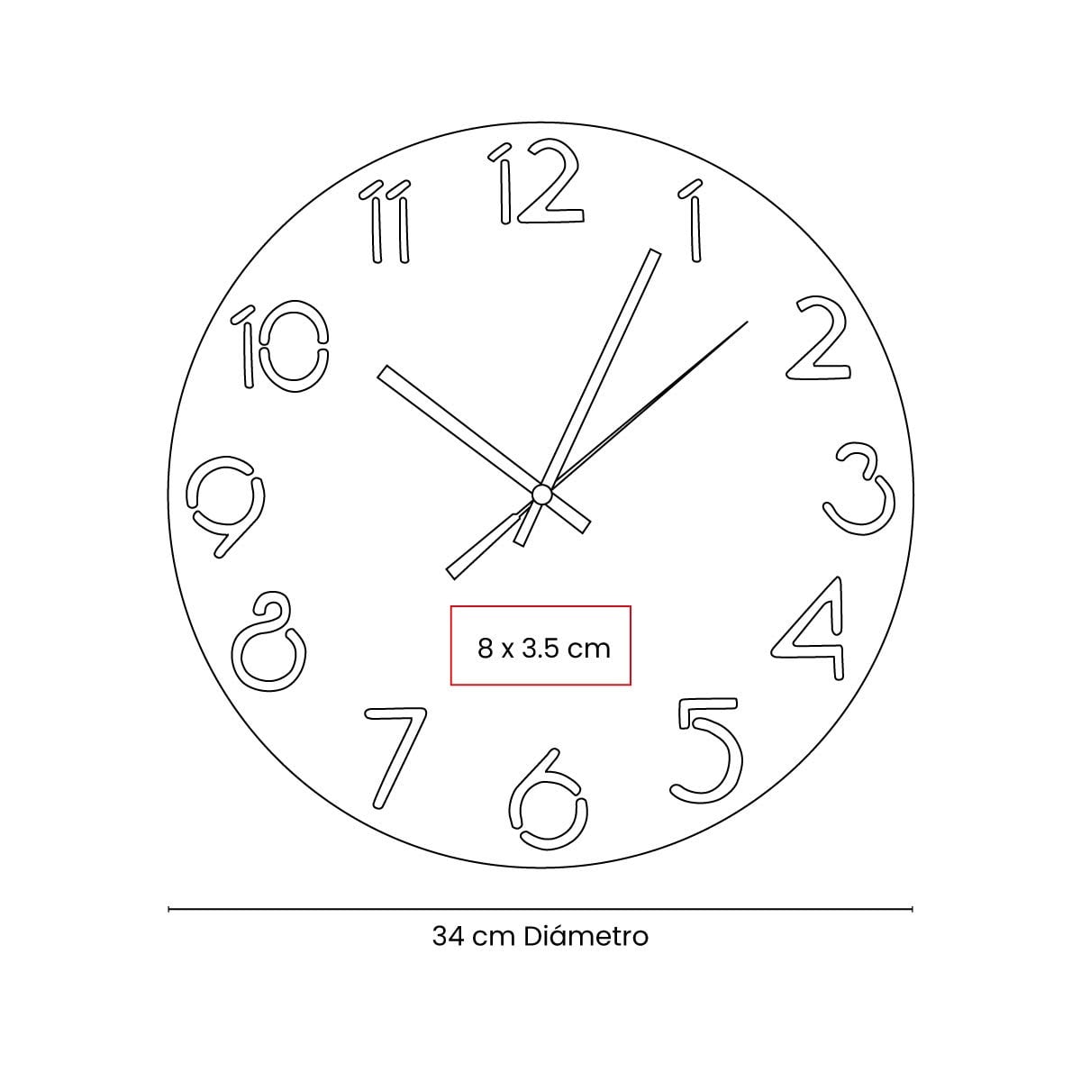 RELOJ MADERA MDF BABNAST