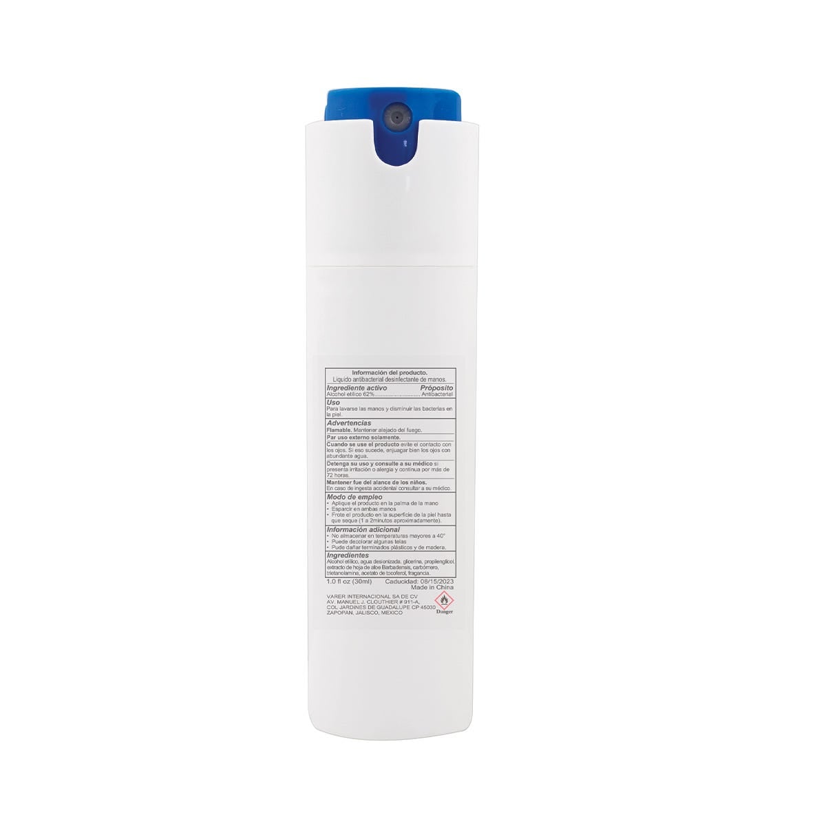 SANITIZANTE PLASTICO BACMEZA