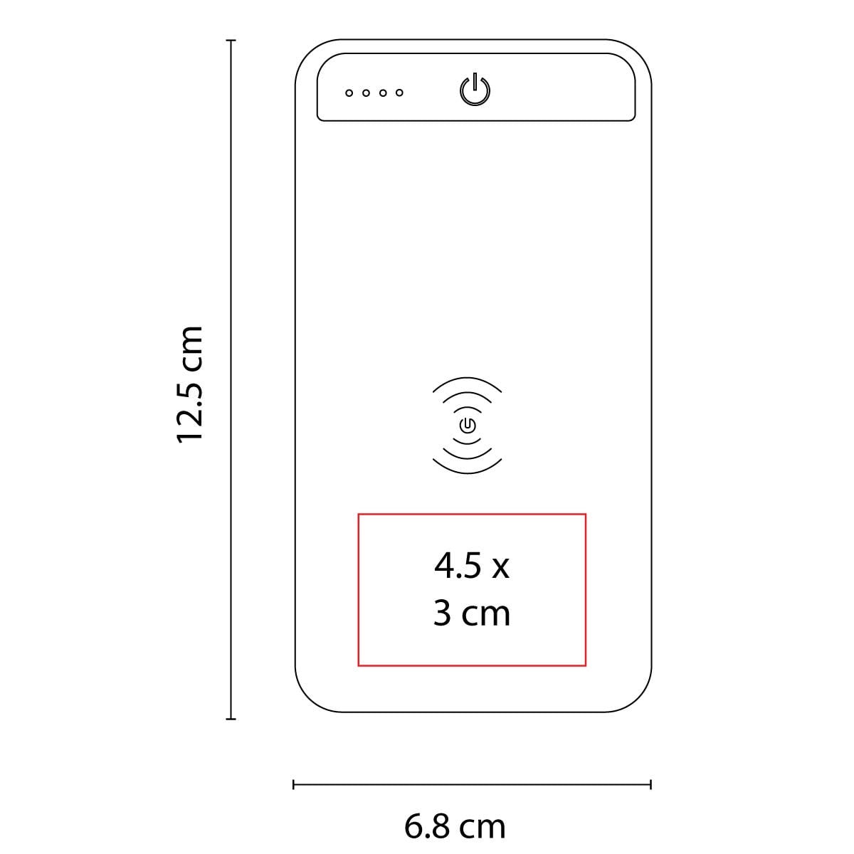 POWER BANK PLÁSTICO LED 8000MAH DADNIC