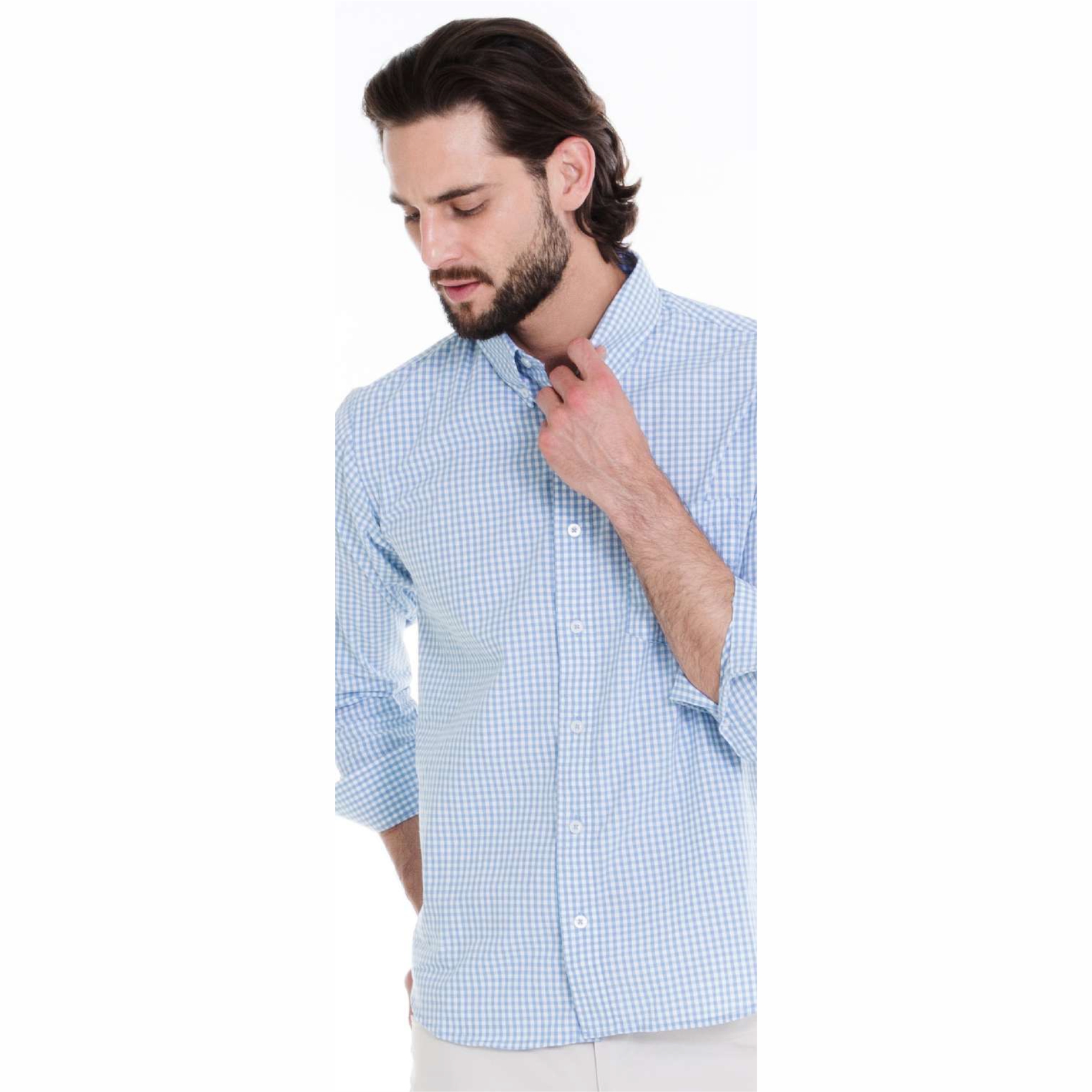 CAMISA CUADROS & RAYAS MANGA LARGA