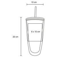 VASO PLASTICO MACTONA 750ML