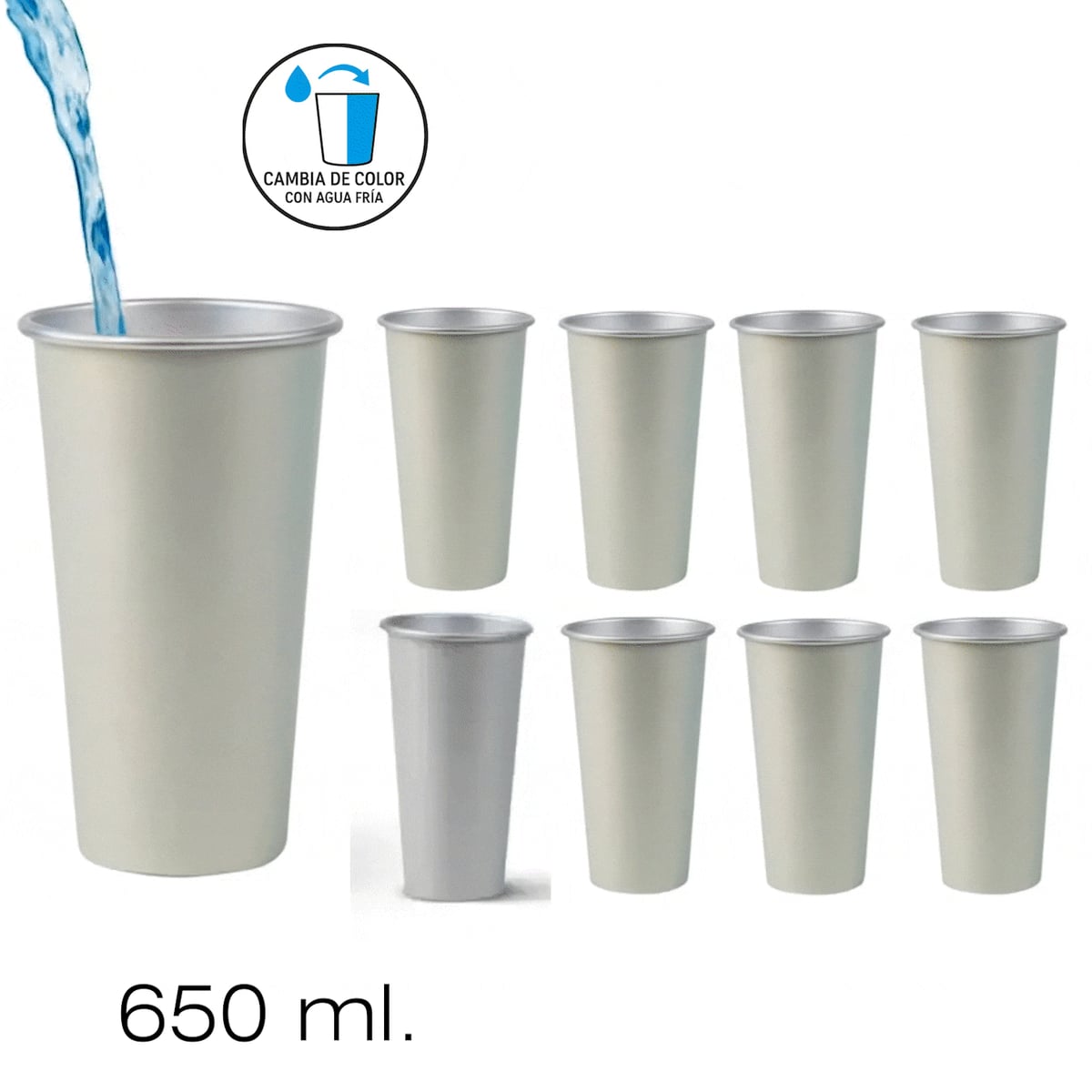 VASO ALUMINIO 650ML INOXIDABLE MACTOJO