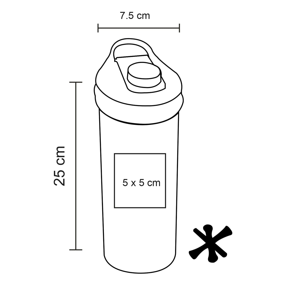 CILINDRO POLIPROPILENO 450ML DACTUND