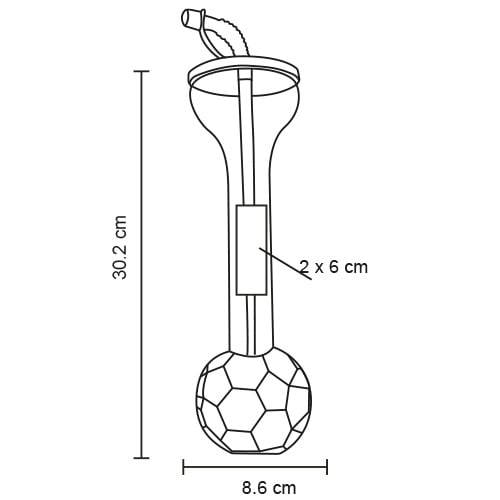 BALÓN PLÁSTICO SOCCER 600ML DACTURN