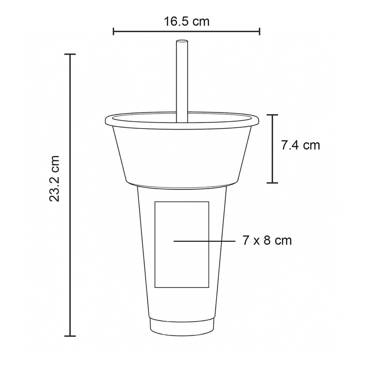 VASO PET 700ML DACTZEN