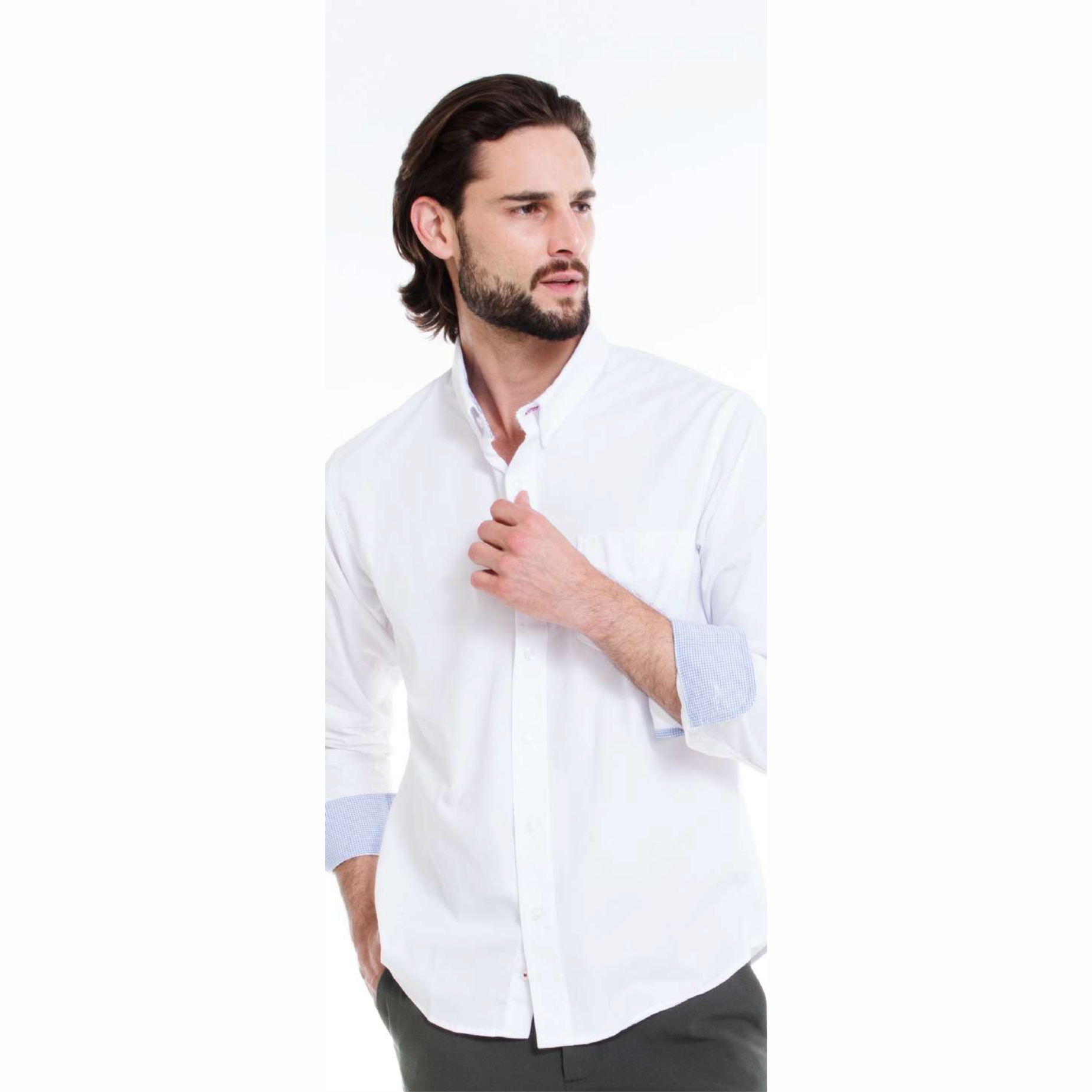 CAMISA GABARDINA MANGA LARGA