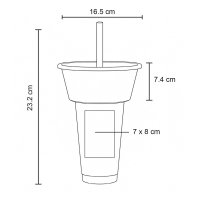 VASO PET 700ML DACTZEN